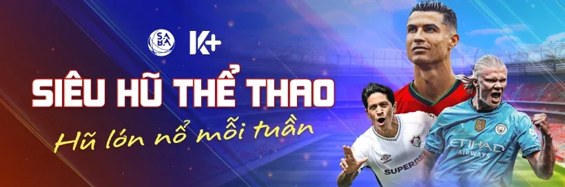 Biểu tượng đa dạng môn thể thao, từ bóng đá đến eSports, trên nền xanh lá cây và vàng của SCV388 Nổ Hũ
